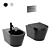 Italian Valdama WC/Bidet Set 3D model small image 1