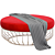 Minimalist Wired Ottoman 3D model small image 2