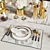 Elegant Dinner Table Set 3D model small image 4