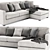 Modern West Elm Henry Chaise: Sleek Design 3D model small image 2