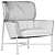 Modern SP01 Caristo Armchair 3D model small image 5
