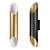 Siena Gold Black Wall Sconce 3D model small image 2