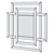 Eichholtz Mortimer Glass Mirror 3D model small image 2