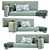 Pebble-Contemporary Modular Sofa 3D model small image 3