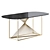 Elegant Marquis Champagne Gold Table 3D model small image 1