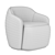 Elegant Barba Chair by Fogia 3D model small image 5