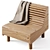 Modern Wave Chaise Lounge Chair 3D model small image 2
