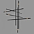 Sophisticate Chandelier with Tubular Shades 3D model small image 3