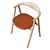 Modern Bolia Swing Dining Chair 3D model small image 3