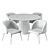 Mebelista 2 Dining Set: sleek, modern, and spacious 3D model small image 3