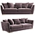 BRONX 230 Furman: Modern Sofa with Fur 3D model small image 1