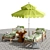 Sunset Paradise Beach Lounge Set 3D model small image 1