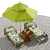 Sunset Paradise Beach Lounge Set 3D model small image 7