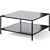 Sleek Black Coffee & Side Table Set 3D model small image 2