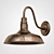 Vintage Rusty Barn Sconce: 74867-22 3D model small image 2