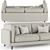 ALFEO Modern Sofa: Stylish & Comfortable 3D model small image 3