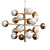 Sleek 20 Globe Chandelier | MidCentury Modern 3D model small image 1