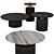 Elegant Marble Coffee Table Set 3D model small image 1