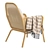 Stylish Verne Rattan Chair 3D model small image 4