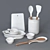 TurboSmooth Ceramic Kitchen Set 3D model small image 1