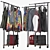 Rustic Garment Rack for Stylish Clothing Organization 3D model small image 1