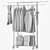 Rustic Garment Rack for Stylish Clothing Organization 3D model small image 7