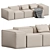 Bonaldo Peanut Sofa: Sleek and Stylish 3D model small image 3