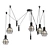 Versatile Multi-Head Cage Chandelier 3D model small image 1