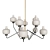 Stilnovo 10-Light Chandelier: Italian Midcentury Elegance 3D model small image 1