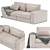 Modern Natuzzi Italia 2-Seater Sofa 3D model small image 4