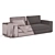 Modern Natuzzi Italia 2-Seater Sofa 3D model small image 7