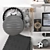 Black Gray Brown Sport Gym Set 3D model small image 4