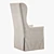 Elegant Belgian Wingback Armchair 3D model small image 5