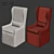 Elegant Belgian Wingback Armchair 3D model small image 7