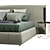 Flou Amal Double Bed - Stylish and Spacious 3D model small image 3