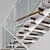 Sleek Modern Interior Stair 3D model small image 3