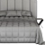 Elegant Kennedy Tufted Headboard Bed 3D model small image 3