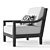 Restoration Hardware Miramar Aluminum Lounge Chair 3D model small image 3