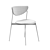 West Elm Petal Upholstered Dining Chair 3D model small image 4