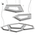 Elegant Nura Suspension Pendant 3D model small image 2