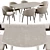 Elegant Alisia Dining Chair and Atlas Table Set 3D model small image 3