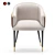 Luxury Italian Leather Dining Chair 3D model small image 2