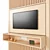 Elegant Wood TV Stand 3D model small image 4