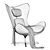 Lazy Comfort Armchair 3D model small image 3