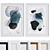 Modern Picture Frame Set with Abstract Images 3D model small image 1