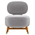 Modern Bun Chair Plus Design 3D model small image 2