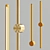 Brass Ion Wall Lamp 3D model small image 2