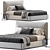 Sleek Molteni & C Ribbon Bed 3D model small image 1