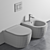 Sleek Wall-Hung Toilet: Ceramica Nova Play 3D model small image 3