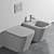 Ceramica Nova Metric Rimless CN3007: Sleek Wall-Mounted Toilet 3D model small image 3